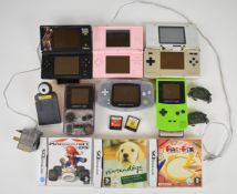 Six Nintendo handheld games consoles to include Game Boy Color, Game Boy Advance, DS and DS Lite,