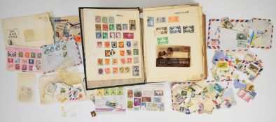 Stamp collection in Senator Std album, World Album and loose in packets, including 1946 Commonwealth