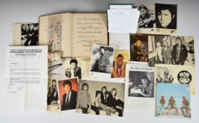 A late Victorian early 20th century album of autographs, artworks, photographs, quotations and