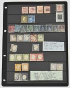 Italian States stamps on stock page including Sicily and and Tuscany