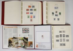 Australia stamp collection in two pre-printed hingeless albums, one unused hingeless album and