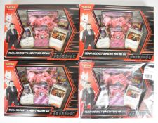 Pokémon TCG - Four Team Rocket's Mewtwo ex boxed sets, each containing four booster packs, foil