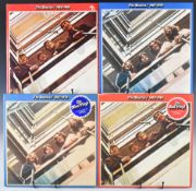 Four Beatles LPs comprising The Beatles 1962 - 1966 on red vinyl, The Beatles 1967 - 1970 on blue