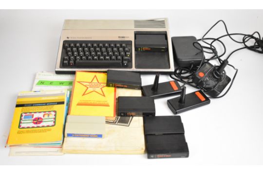 Texas Instruments TI-99/4A retro home computer together with ...