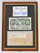 [The Great Train Robbery] Bank of England £1 banknote, part of the evidence in the trail to