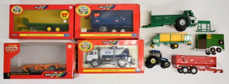 Britains 1:32 scale diecast model farming and agricultural vehicles, four in original boxes.