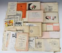 Group of vintage autograph albums containing cuttings, verse and quotes, watercolours, ink and