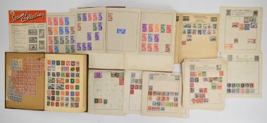 Collection of world stamps in New Ideal album, on album pages and spring back album. With a