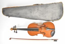 20th century violin labelled Remploy Great Britain, with two piece back measuring 35.5cm excluding