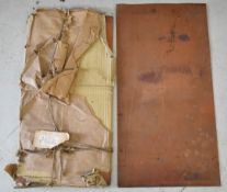 Four sheets of copper to suit live steam model engineering or similar, the largest 67 x 34cm x 0.6mm