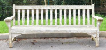 Teak garden bench, W195cm