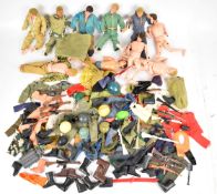 Ten vintage Palitoy Action Man figures, the majority flock haired examples and some with eagle eyes,