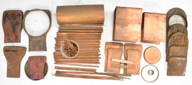 7¼ inch gauge live steam locomotive boiler parts to include firebox inner, outer and ends, barrel,