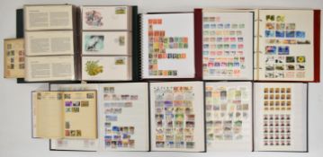 Collection of GB and world stamps in albums and stockbooks, including albums of WWF first day