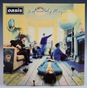 Oasis Definitely Maybe (CRE LP 169) UK first press double LP with turquoise spine to gatefold and no