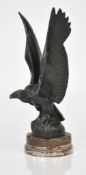 Max Le Verrier (1891–1973) Art Deco style car mascot formed as a vulture, on threaded radiator cap
