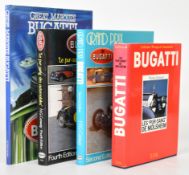 Bugatti books comprising Les ‘Pur-Sang’ de Molsheim by Pierre Dumont 1983 and three books by H.G.