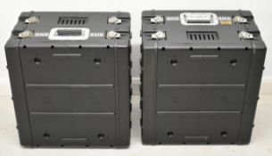 Two EMS 6U flight cases suitable for record deck / turntable or similar.