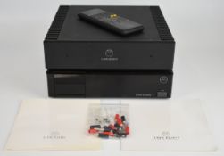 Two Linn Hi-Fi seperates comprising Klout stereo power amplifier and Kairn pre-amp, with remote