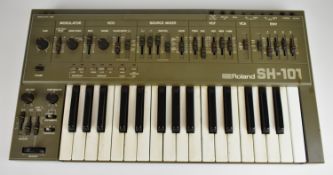 Roland SH-101 monophonic analogue synthesizer.