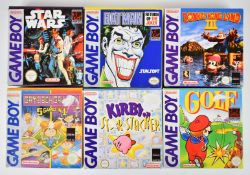 Six Nintendo Game Boy computer games comprising Donkey Kong Land III, Star Wars, Batman Return of