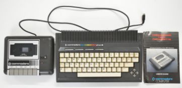 Commodore Plus 4 retro home computer with Datasette