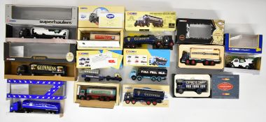 Twelve Corgi diecast model haulage vehicles to include Classics, Vintage Days of Steam, Guinness and