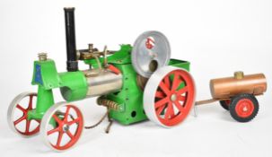 Wilseco D40 live steam traction engine with single slip eccentric cylinder, wheel and chain steering