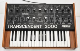 Powertran Transcendent 2000 analogue synthesizer, in fitted carry case.