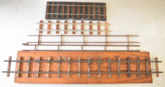 Five display or storage tracks to suit live steam locomotives comprising two 5 inch, two 3½ inch and