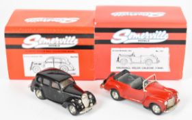 Two Somerville Models diecast model cars comprising Standard Flying 12 De Luxe No.142 and Vauxhall