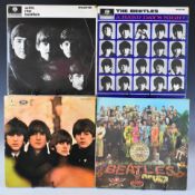 Six Beatles LPs and George Harrison All Things Must Pass box set. Beatles LPs are all early mono