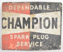 Champion Dependable Spark Plug Service vintage printed aluminium vintage, pre-war and classic car