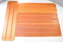 Four display panels or shelves to suit 7¼ inch gauge live steam locomotives, each 175 x 49.5cm