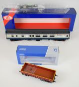 0 gauge model railway rolling stock comprising Heljan BR brake second open micro-buffet carriage and