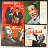 Twenty two Jazz LPs which appear mostly 1950s and 1960s releases including Sidney Bechet, Woody