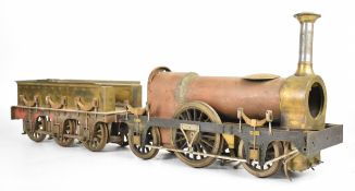 Part built 3½ inch gauge Jenny Lind live steam 2-2-2 locomotive comprising rolling chassis with