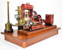 Edgar T Westbury Centaur 60cc four stroke open crank sideshaft petrol engine with 18cm curved spoked