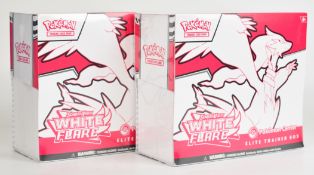 Pokémon TCG - Two Scarlet & Violet 'White Flare' Pokémon Center Elite Trainer Box (ETB) sets, both