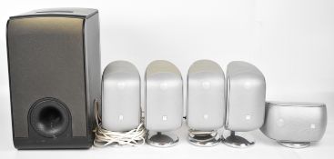 Bowers & Wilkins (B&W) surround sound speakers, together with an AS1 Active Subwoofer.