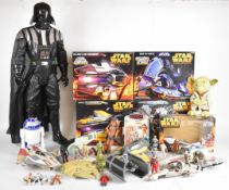 A collection of Star Wars toys to include vintage Darth Vader Chewbacca, Dengar, Admiral Akbar,