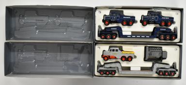 Two Corgi Heavy Haulage 1:50 scale diecast model Scammell Constructor vehicles comprising Sunter