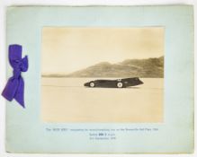 [Land Speed Record] Christmas card from Sir Malcolm & Lady Campbell for 1936 with mounted cover