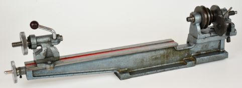 Flexispeed Meteor watchmaker's or model engineering lathe, with serial numbered to the hand finished