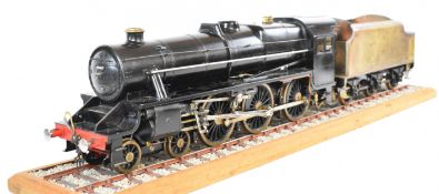 Exhibition standard 3½ inch gauge Black Five 4-6-0 live steam model railway locomotive. The silver