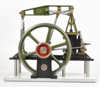 Exhibition quality Stuart half beam live steam stationary engine with 18cm spoked flywheel, on
