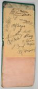 Vintage 1940s album of sporting autographs, with signatures of footballer players and a number of