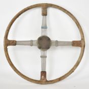 Bluemels Brooklands 17 inch sports spoked steering wheel with enamel name badge to spacer, to fit