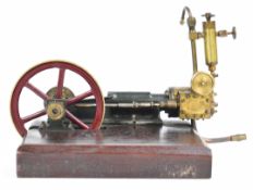 Tangye single cylinder horizontal live steam engine with 8.5cm spoked flywheel, displacement