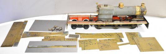 Part built 5 inch gauge GWR or Barry railway 0-6-4 live steam L class tank locomotive, to include